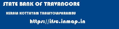 STATE BANK OF TRAVANCORE  KERALA KOTTAYAM THALAYOLAPARAMBU   ifsc code